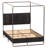 Upholstered Metal Canopy Bed-856990019-862300148