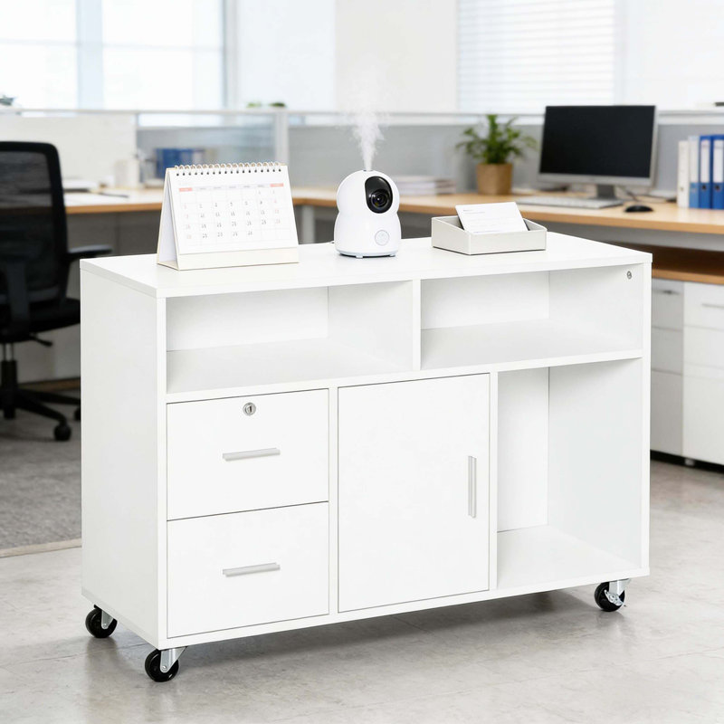 Armoire de rangement mobile multifonctionnelle, support d'imprimante roulant pour le bureau