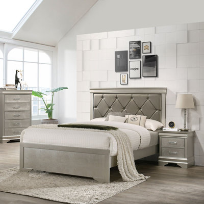 Mobilier de chambre à coucher capitonné