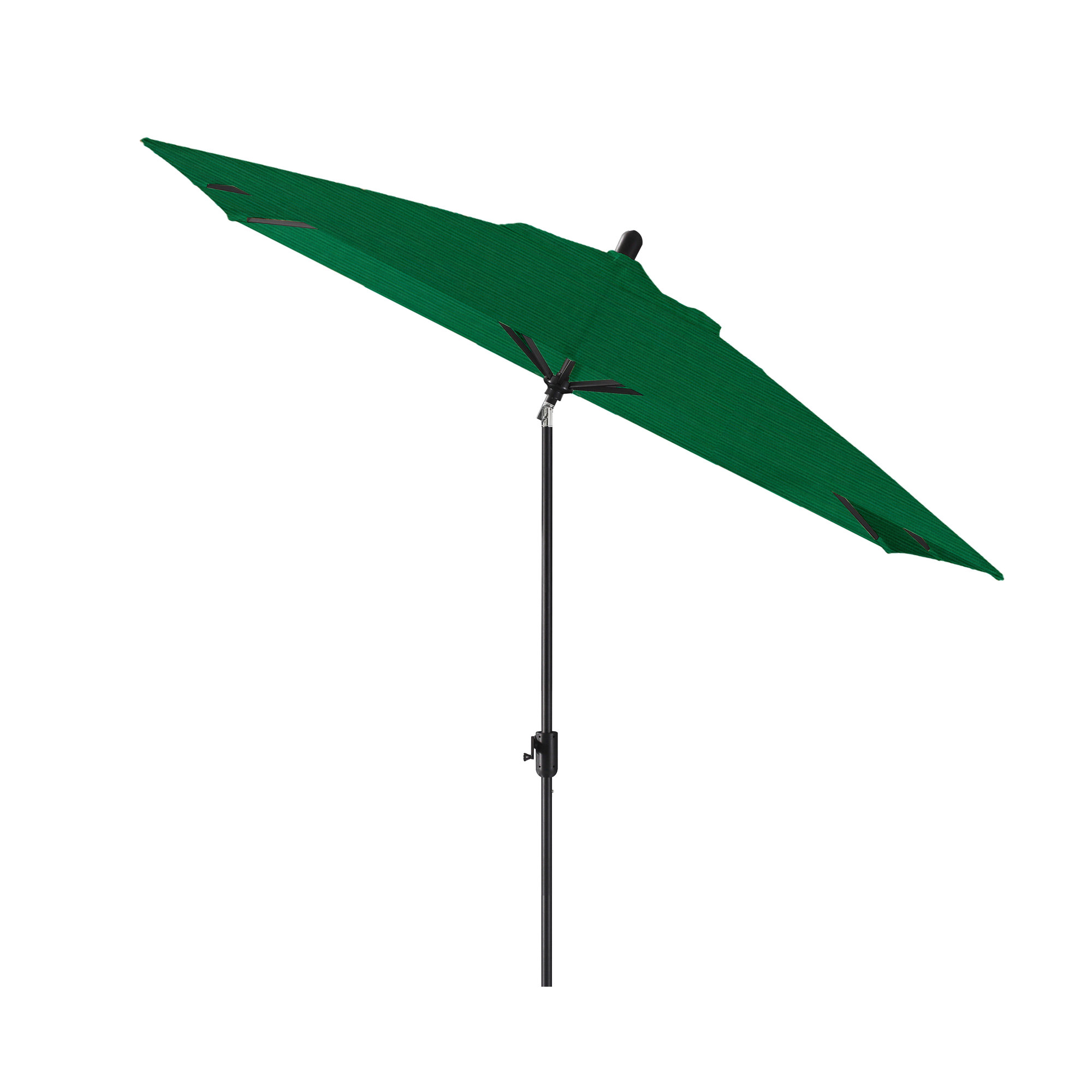 Olivier 116.7'' Outdoor Umbrella, Black Sapphire, Canvas Forest Green Sunbrella® Canvas