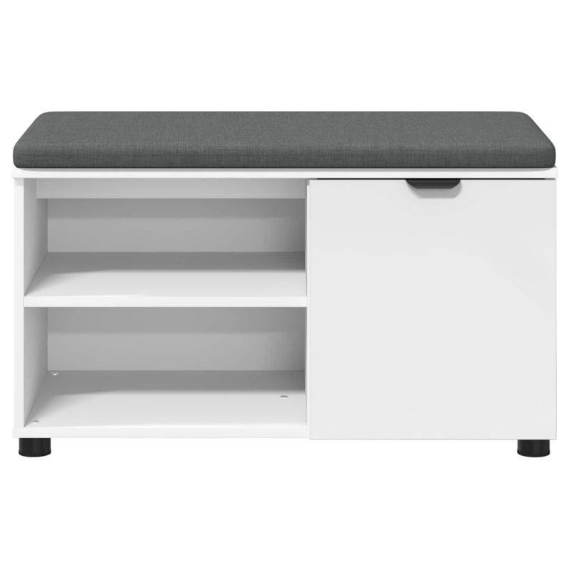 Storage Bench, White, 46cm H x 80cm W x 38cm D
