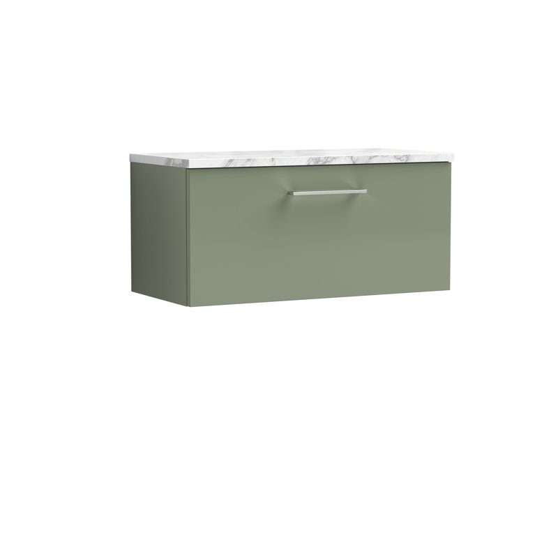 Arno 80.5cm Single Bathroom Vanity Base Only, Satin Green