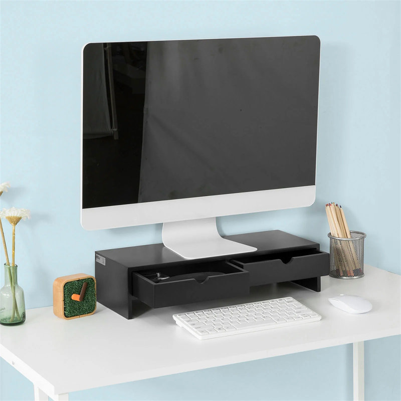 Manufactured Wood Monitor Stand, Black