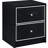 Modern Industrial 2 Nightstand In Black And Silver - Bedroom Storage With Stable Functional Metal Glides 2 Drawers Sleek Design For