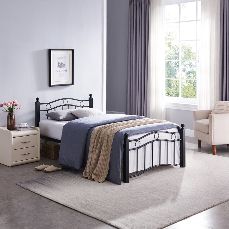 Structure de lit plateforme simple Doyle, Dos plat