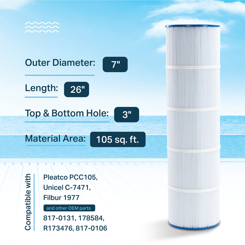 Filtre de remplacement pour piscine Mist
