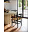 Mid-Century Modern Set of 2 Side Chairs with Rubberwood Frame and Curved Backrest for Comfortable Dining