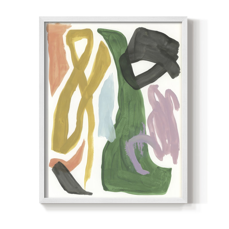 Colorful Serpentine I Framed Print - Solid Wood