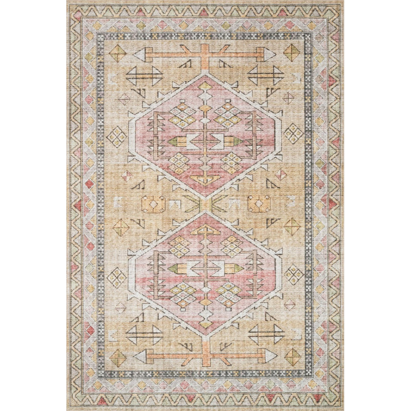 Sadena Performance Washable Oriental Indoor / Outdoor Rug, Rectangle 5'1'' x 8'6''