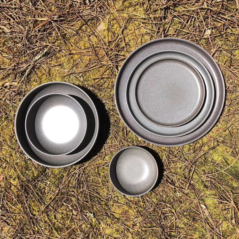 Habraham 4 Piece Stoneware Individual Bowl 16cm, Beige/Grey