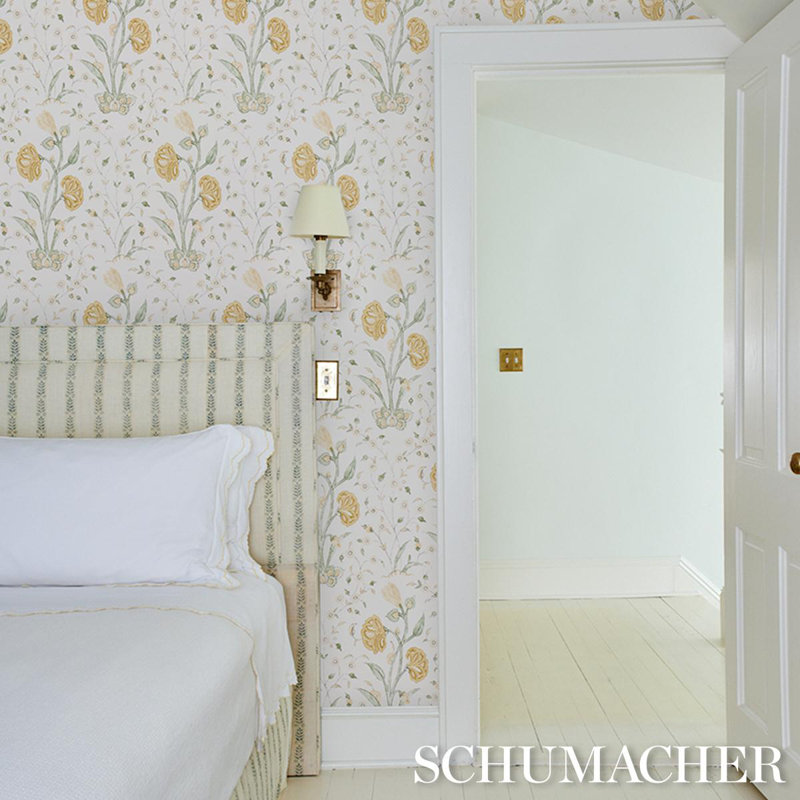 Khilana Floral Wallpaper, Marigold