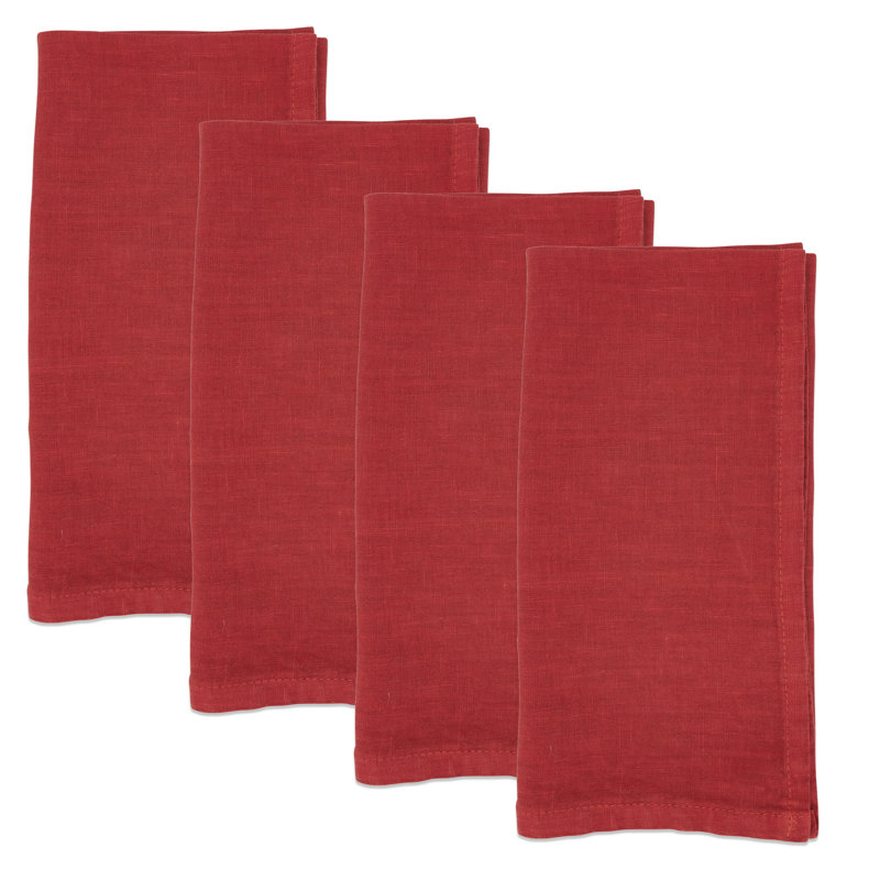Rouge Pure Linen Square Table Napkin Set of 4