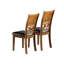 2 chaises de salle à manger de style noyer, siège rembourré en similicuir, conception stable, capacité de poids de 250 lb, assemblage de look et d'écurie
