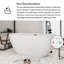 Baignoire de trempage autoportante en acrylique lustré 67 po x 31 po