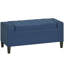 Banc en polyester 36,25 pouces avec salon et finition bleue, 14,3 x 6,2 x 6,2 po-134089962