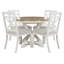Ensemble de table de salle à manger extensible 5 pièces TREXM Table ronde extensible et 4 chaises rembourrées pour salle à manger et salon-133403322-133403323-133403325-133403327