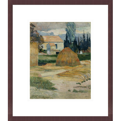 «Landscape Near Arles» par Paul Gauguin - Estampe numérique encadrée