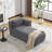 Indoor Compression Chaise Lounge Chair With Armrest, Modern Upholstered Boneless Sofa With Soft Pillows And Deep Seat, For Bedroom, Living Room-1502438137