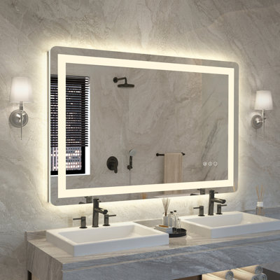 Dokes Filleted Corner LED Bathroom Vanity  Mirror Passed ETL Certification