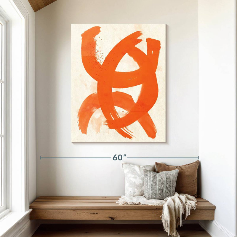 Burnt Orange Abstract - Wrapped Canvas Print, 45" H x 36" W x 1.25" D
