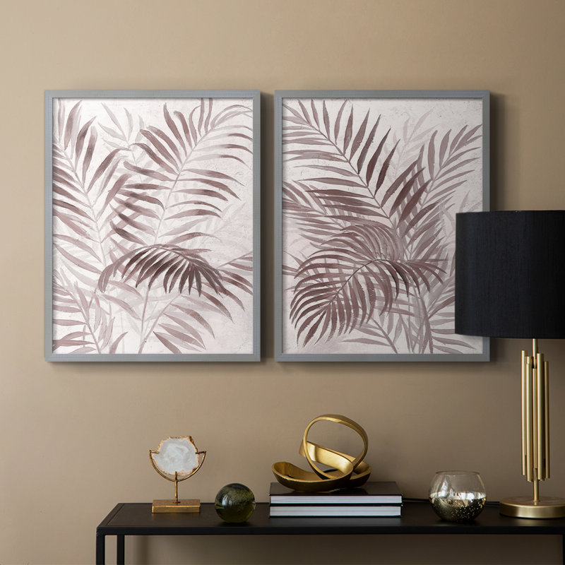 Impression sur toile I-Premium Inversed Island Palms - prête à être accrochée - aucun clou requis - aucun clou requis, Vert