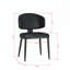Ensemble de 2 chaises de salle à manger modernes en cuir et en polyuréthane confortables et élégantes pour la salle à manger-511413430-511413431