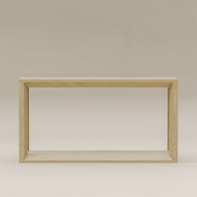 60" Rectangular Solid Wood Veneer Console Table
