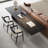 Black Rectangular Solid Wood desks-107785894