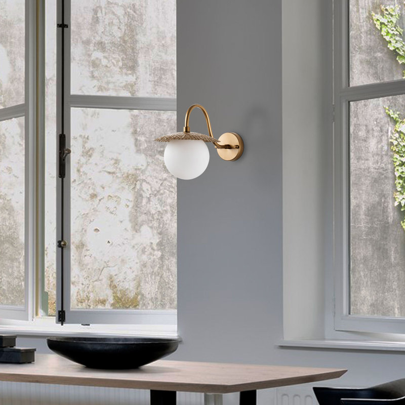 Celinda Elegant Gold Celinda with Metal Body & Glass Cap, 8.7 x 14.2 x 11.4 inches | Ø5.9 inches Cap Diameter, Ø3.9 x 0.8 inches Base Plate | E14 Socket (Max 40W, Bulb Not Included) | Stylish Lighting for Any Room