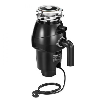 Broyeur à déchets, broyeur d'aliments à alimentation continue 1/2 HP 3450 tr / min, système de broyage à 3 boulons avec réduction du bruit, cordon d'alimentation et garde-boue pour éviers de cuisine