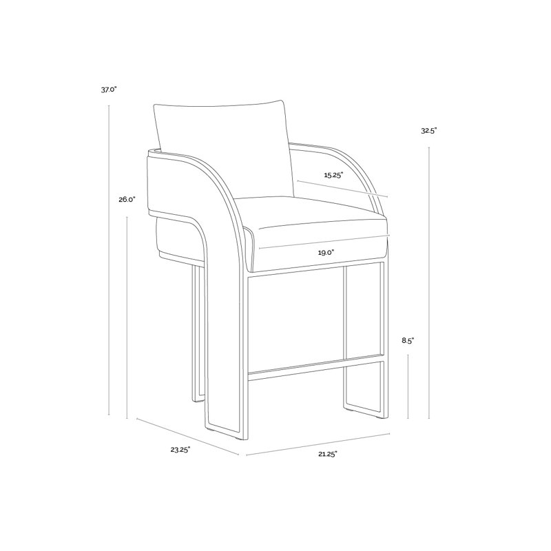 Baz Counter Stool - Napa Beige
