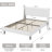 Full Size Linen Bed Frame with Wingback Headboard, Upholstered Wing Side Full Platform Bed with Wooden Slats Support, USB Ports, No Box Spring Needed, Noise Free-1220992813-1272693081