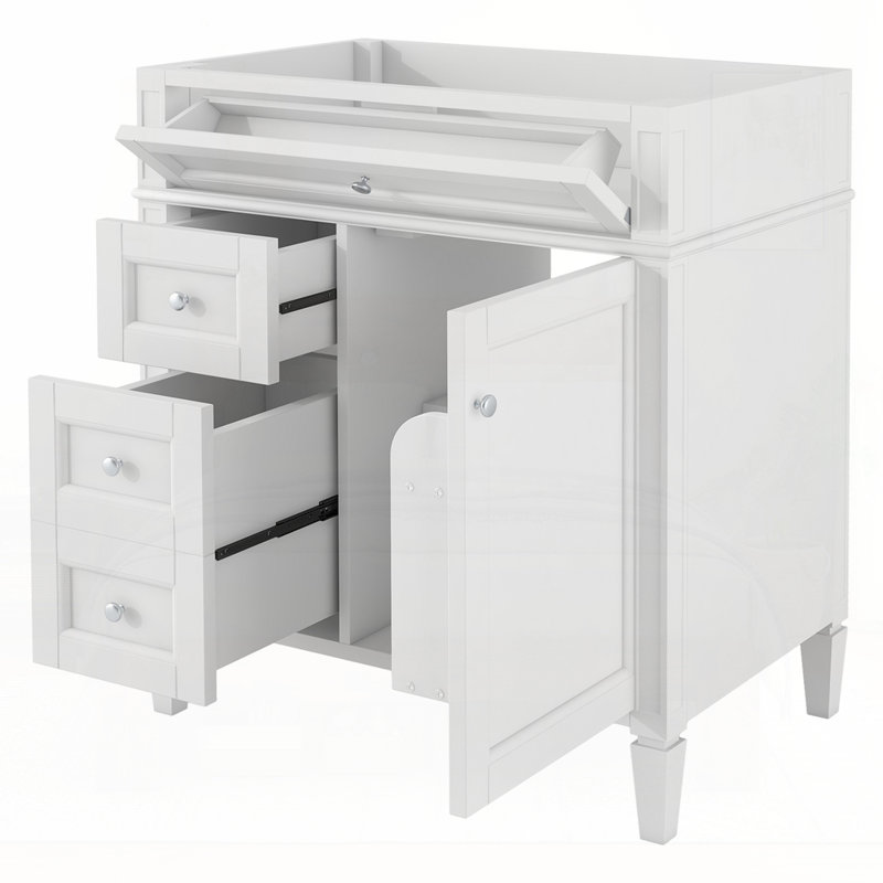 Meuble-lavabo de 30 po sans lavabo supérieur, Blanc