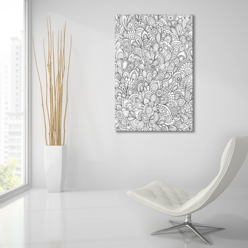 «Organic Doodle Explosion Lines» par Hello Angel, H 36 po x l 24 po x P 0,2 po