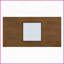 Table basse rectangulaire de 47 po - panneau de fibres à densité moyenne et bouleau espresso noir et clair avec plateau en verre trempé transparent, assemblage facile et utilisation multiple