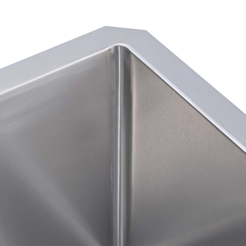 Évier de cuisine en acier inoxydable 304 de calibre 18 à cuve simple encastrable L 32 po x l 19 po (évier seulement), éviers en acier inoxydable