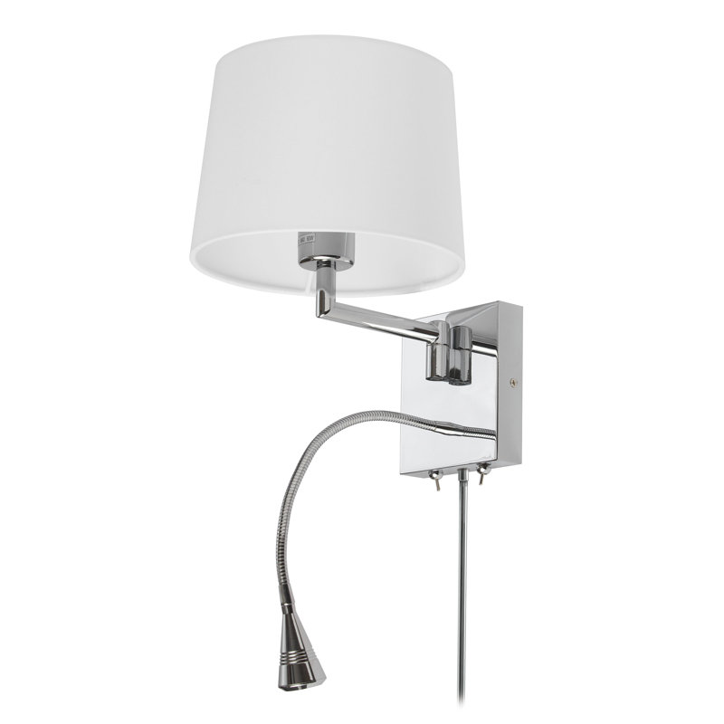 Eckert Steel LED Plug-in Armed Sconce