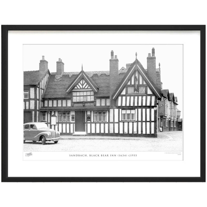 Sandbach, Black Bear Inn (1634) C1955 - Single Picture Frame Print, 45cm H x 60cm W x 2.3cm D