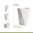Yarisma Geometric Fiberstone MGO Clay Planter Mid-Century Modern Tall Tapered Indoor/Outdoor Plant Pot-43284782-43284783
