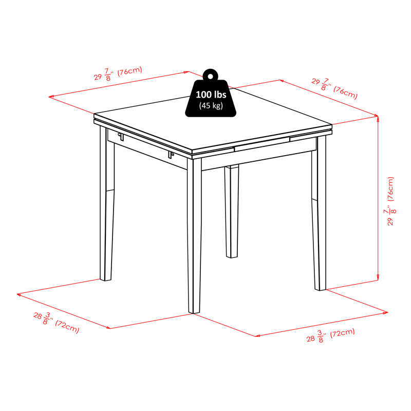 Extendable Beech Solid Wood Dining Table