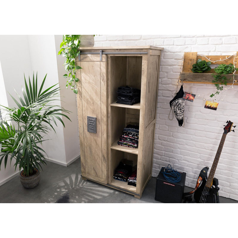 1 Door Wardrobe, Whitewash Lacquered