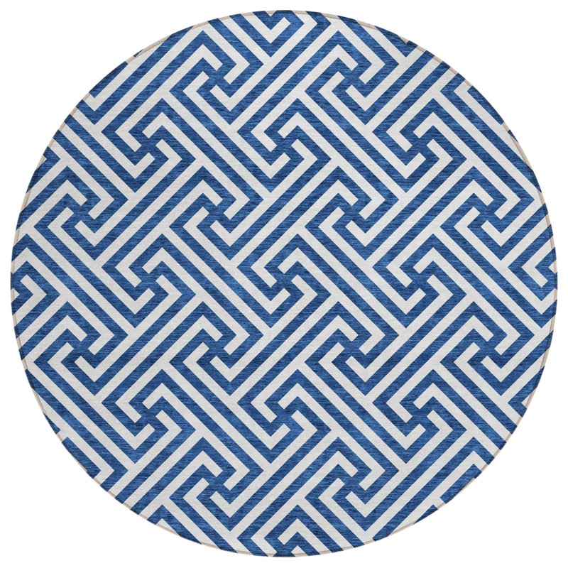 Washable Indoor / Outdoor Rug, Round 8'