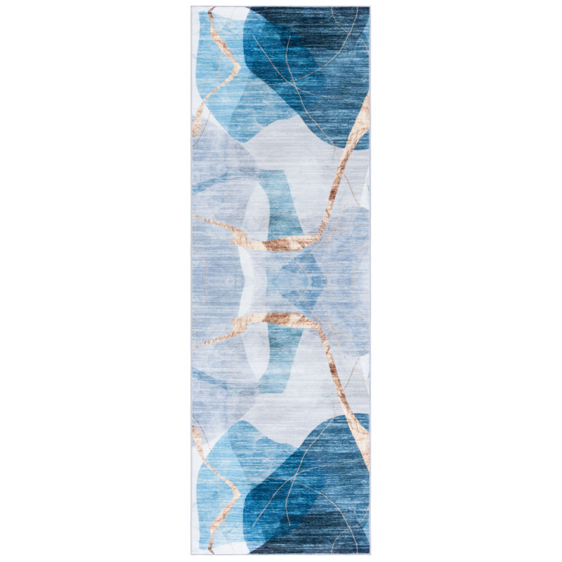 Josalina Monica Performance Machine Washable Abstract Rug, Runner 2'6" x 8'
