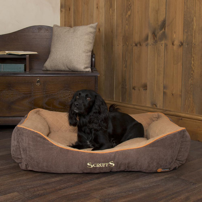 Polyester Pet Bed, Brown, 17.5cm H x 60cm W x 50cmD