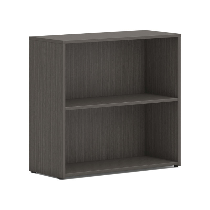 HON MOD Bookcase, 2 Shelves, 30"W, Slate Teak, Slate Teak