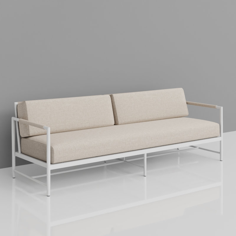 Sabbia Outdoor 3 - Seat Patio Sofa, Dupione Celeste Sunbrella®