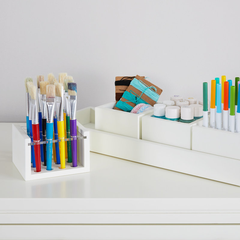 Plateau d'accessoires pour enfants Martha Stewart Crafting, Blanc