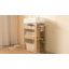 Meuble-lavabo de 21,6 po avec lavabo en céramique, armoire à grain de bois moderne autoportante avec rangement ouvert et fermé pour les petites salles de bain