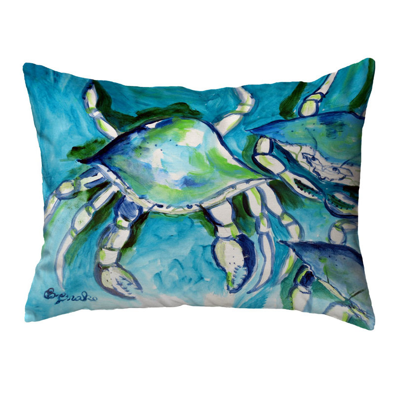  Housse et insert de coussin rectangulaire d'extérieur White Crabs