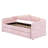 Contemporary Upholstered Daybed & Trundle with LED Lights-2069258124